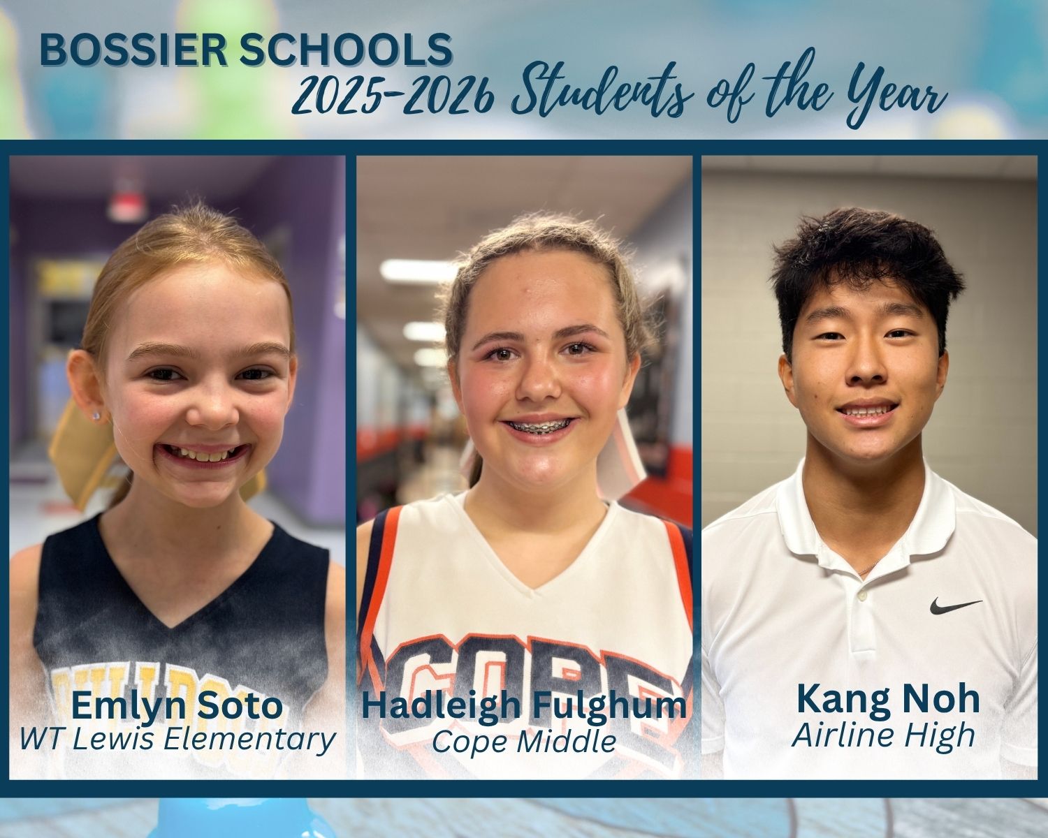 Meet the 2025-26 Bossier Parish Students of the Year