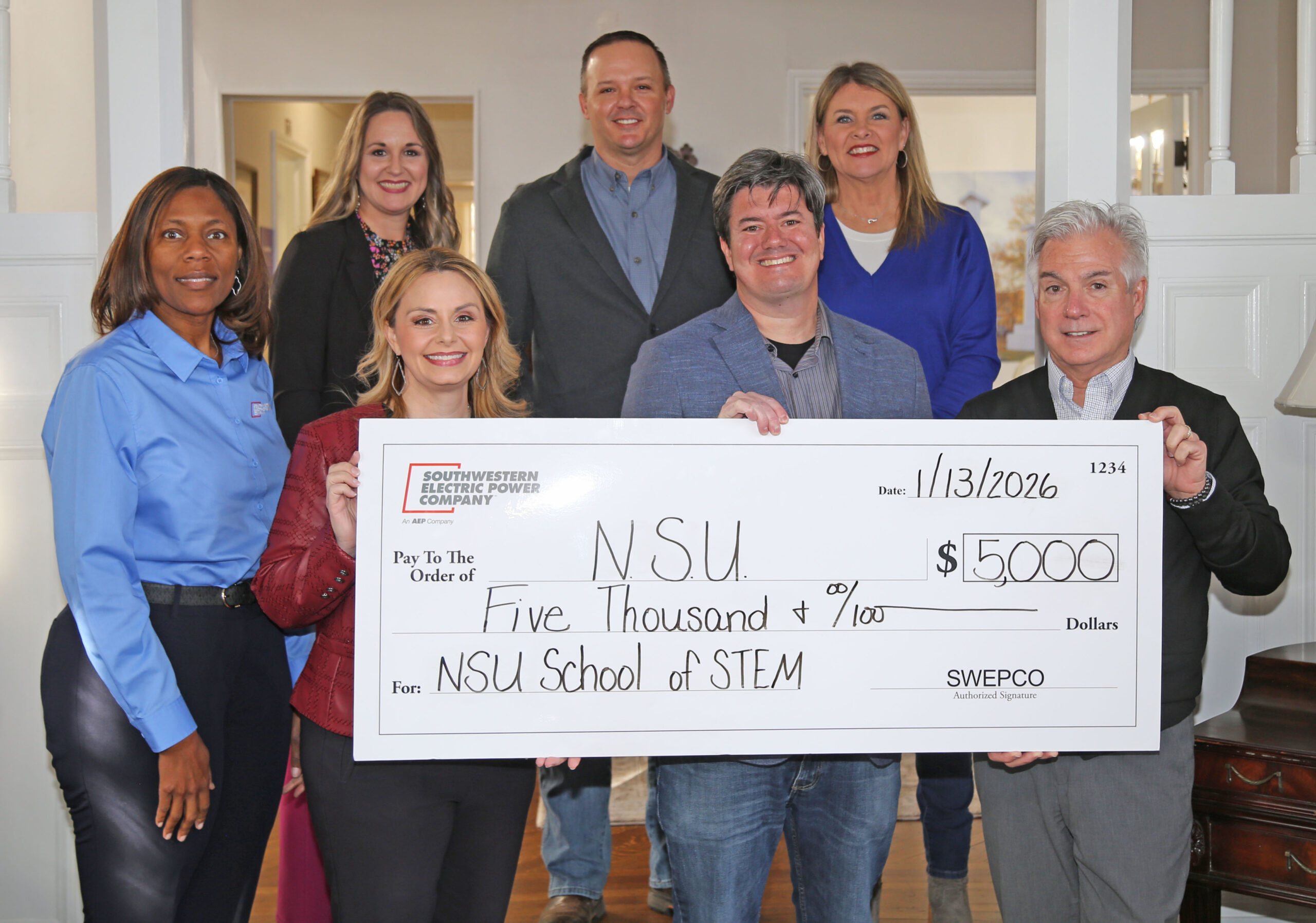 SWEPCO Foundation donation will support STEM outreach initiatives at NSU