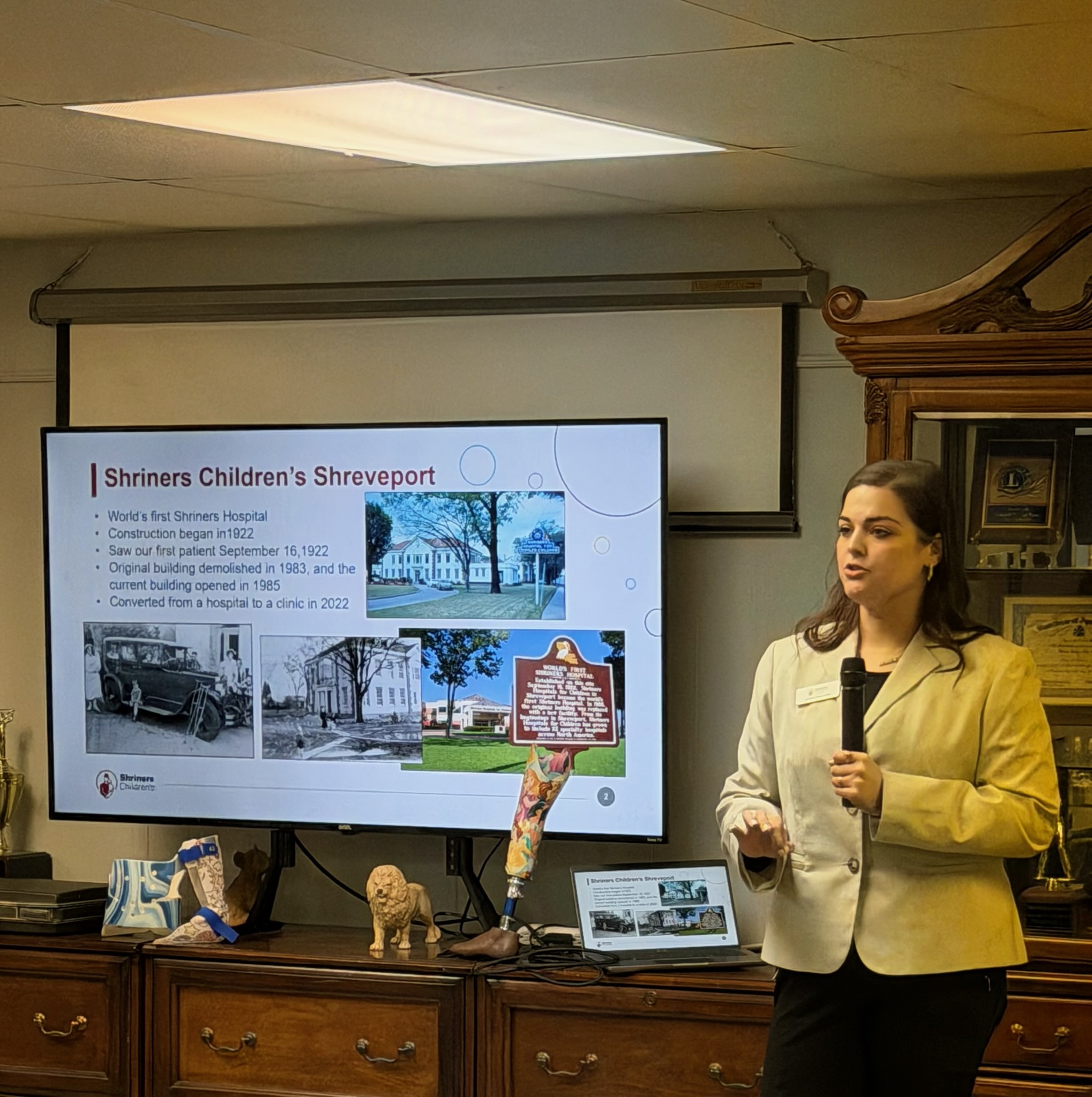 Bossier City Lions Club Hosts Shriners Hospital Representative